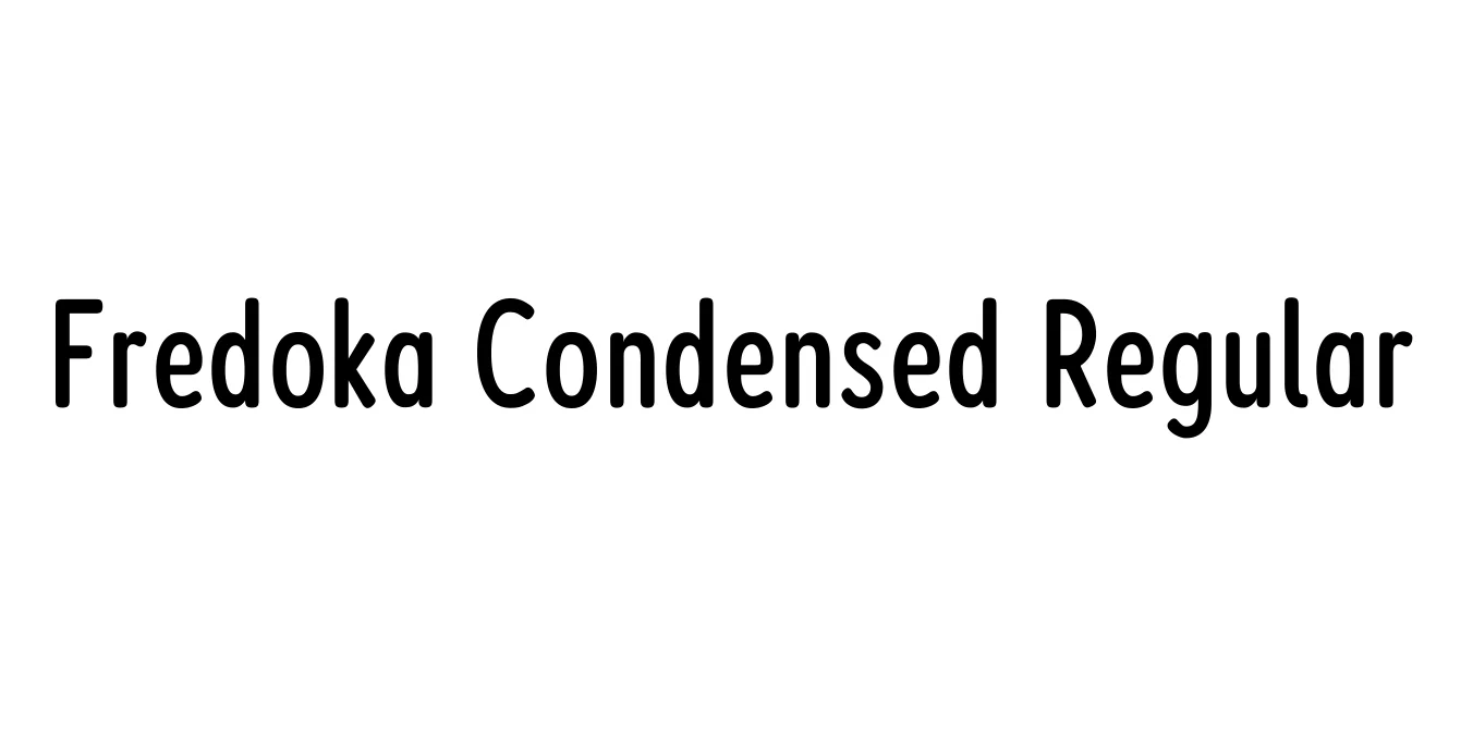 Fredoka Condensed Regular Font Preview