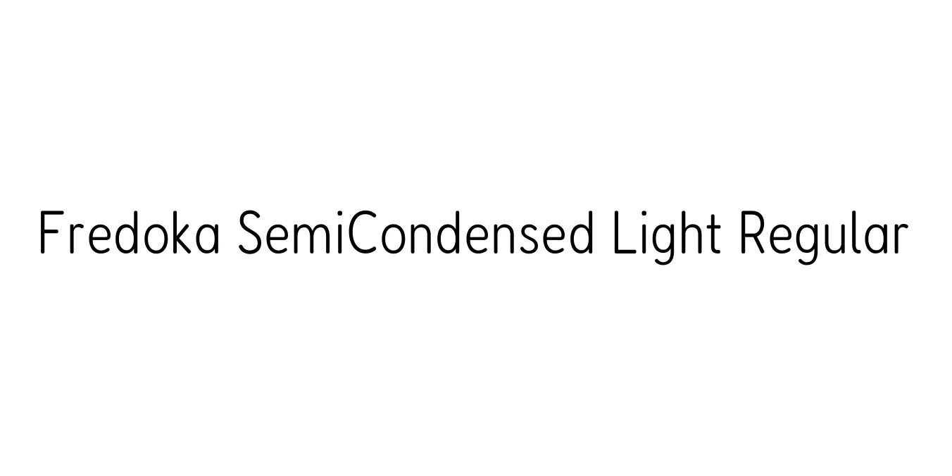 Fredoka SemiCondensed Light Regular Font Preview