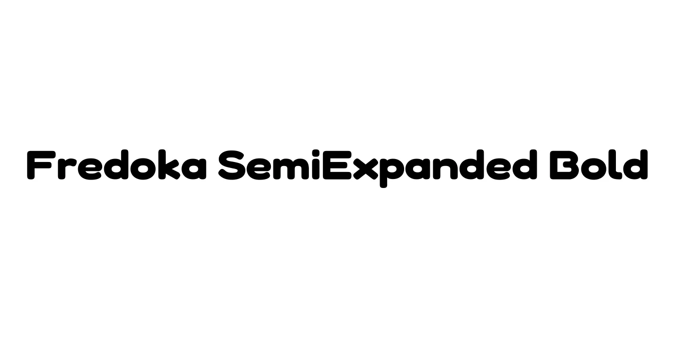 Fredoka SemiExpanded Bold Font Preview