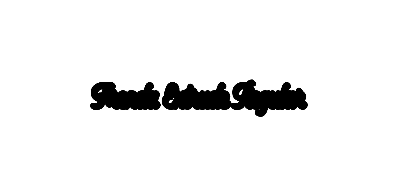 Frenda Extrude Regular Font Preview