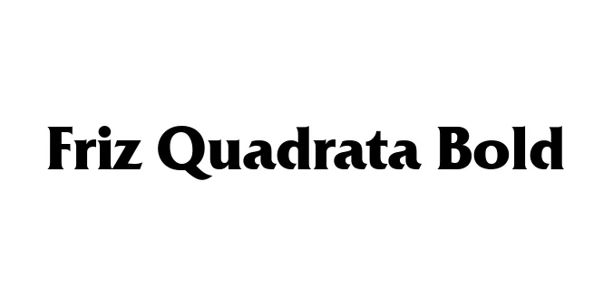 Friz Quadrata Bold Font Preview