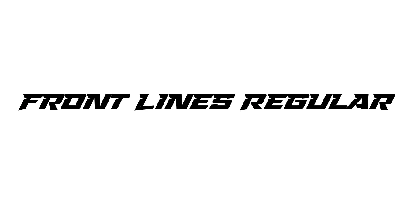 Front Lines Regular Font Preview
