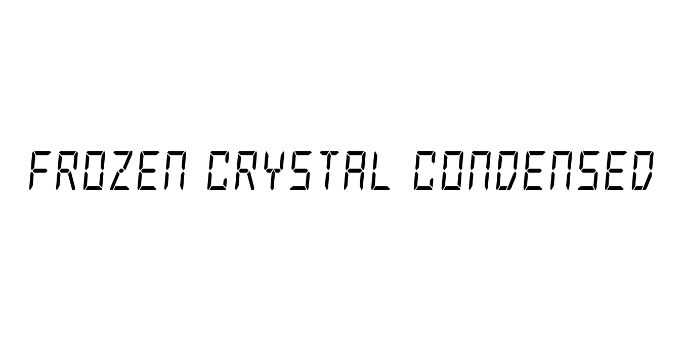 Frozen Crystal Condensed Font Preview