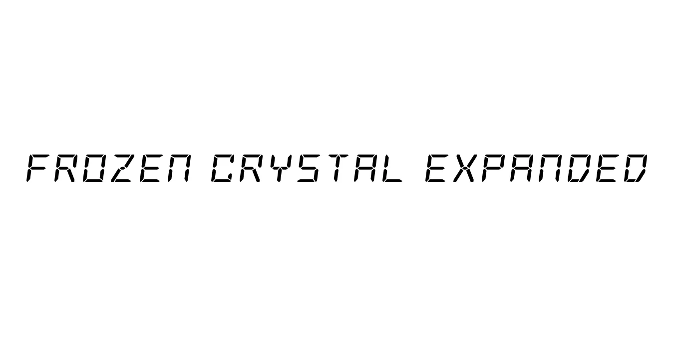Frozen Crystal Expanded Font Preview