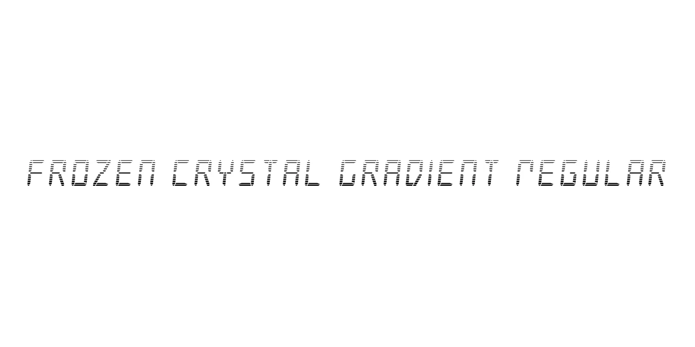 Frozen Crystal Gradient Regular Font Preview
