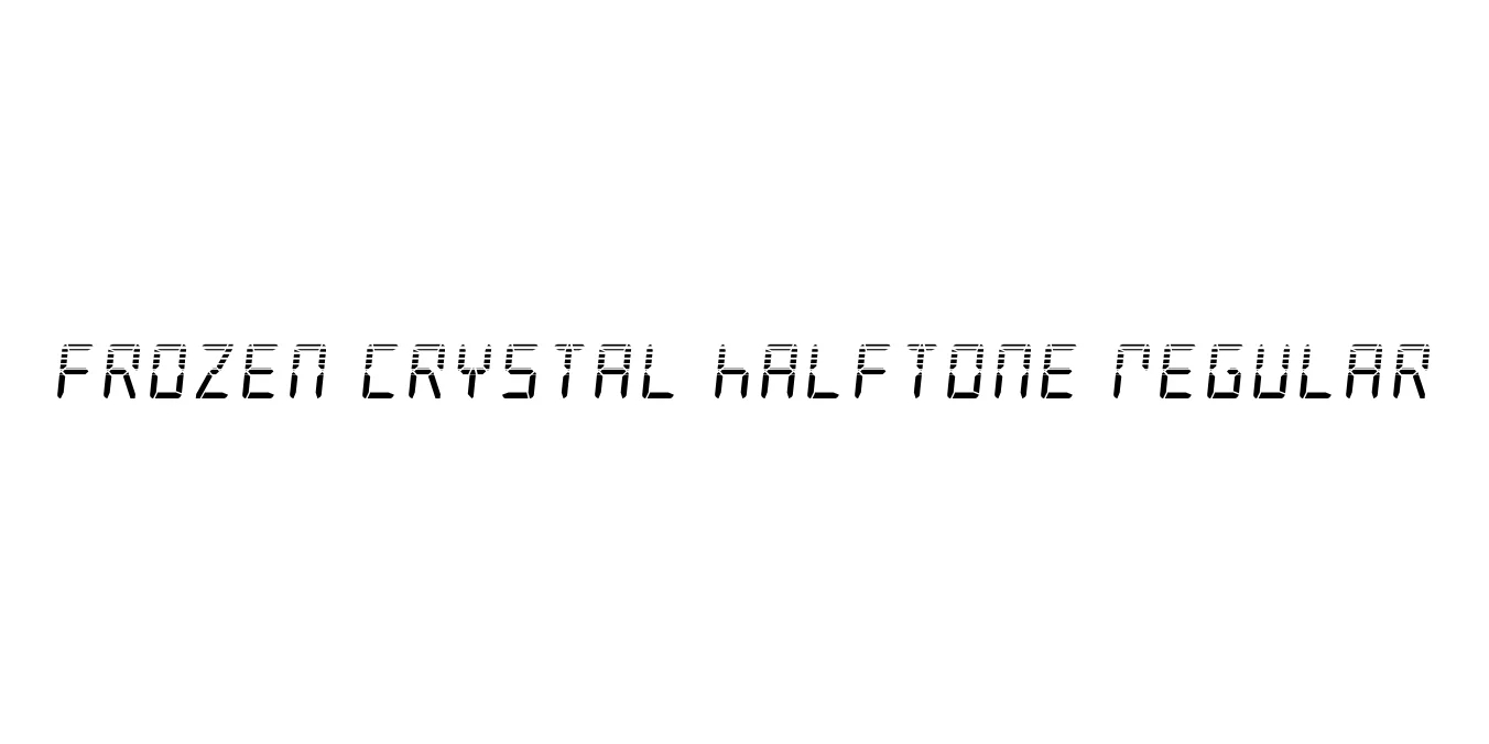 Frozen Crystal Halftone Regular Font Preview