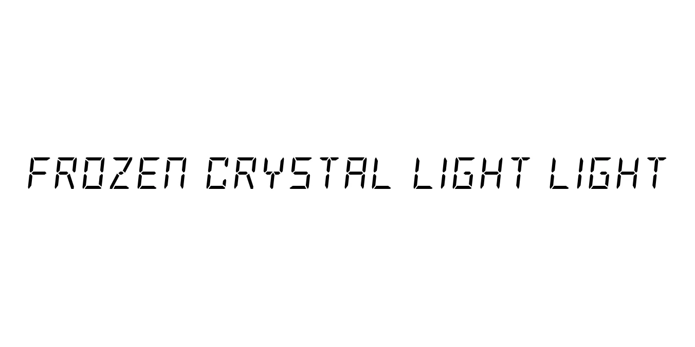 Frozen Crystal Light Light Font Preview