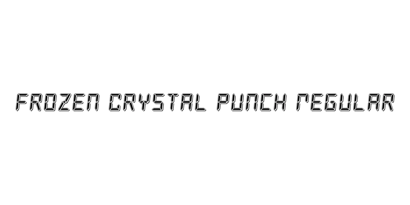 Frozen Crystal Punch Regular Font Preview