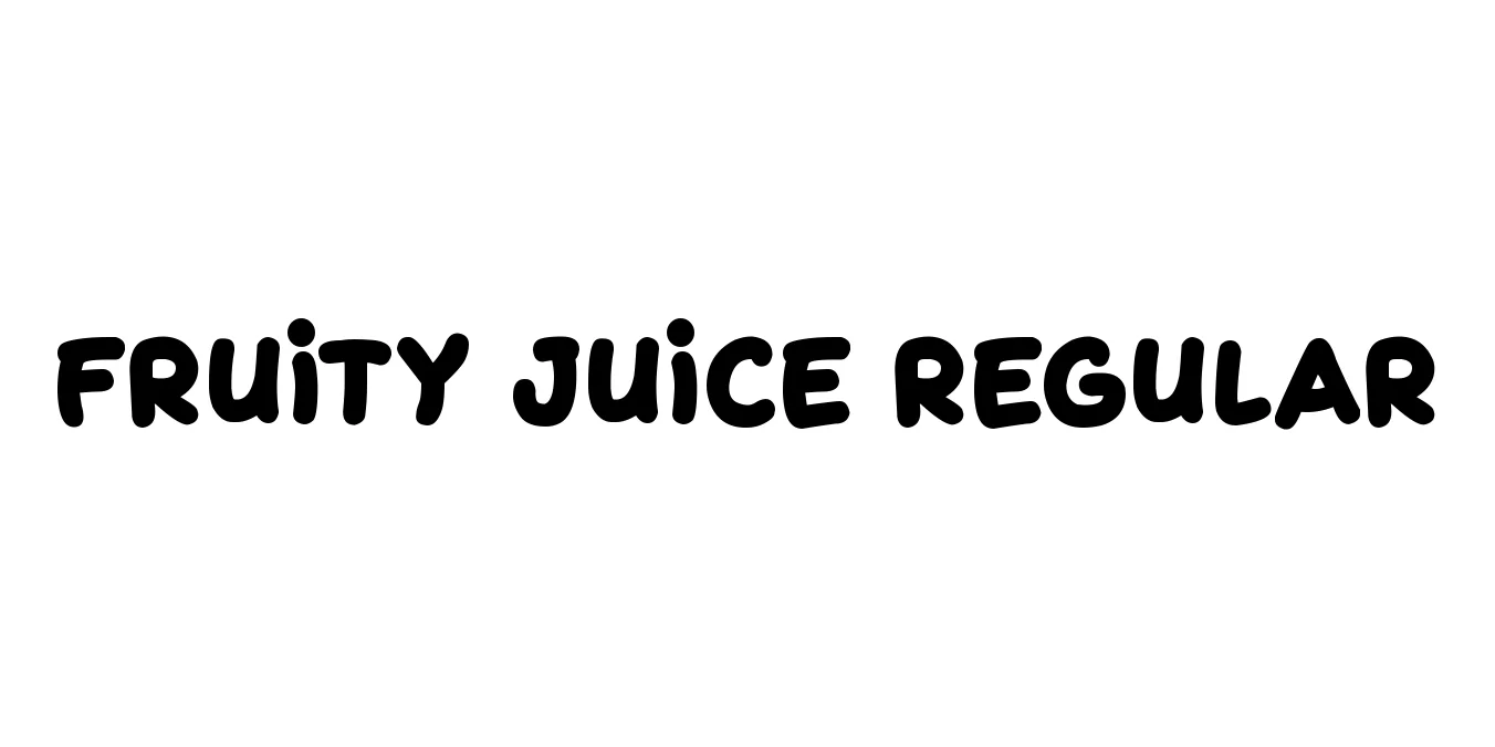 Fruity Juice Regular Font Preview