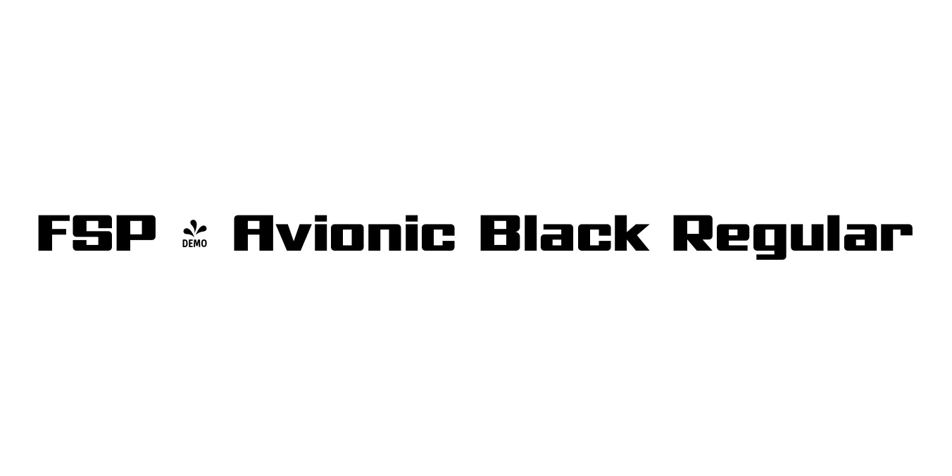 FSP - Avionic Black Regular Font Preview