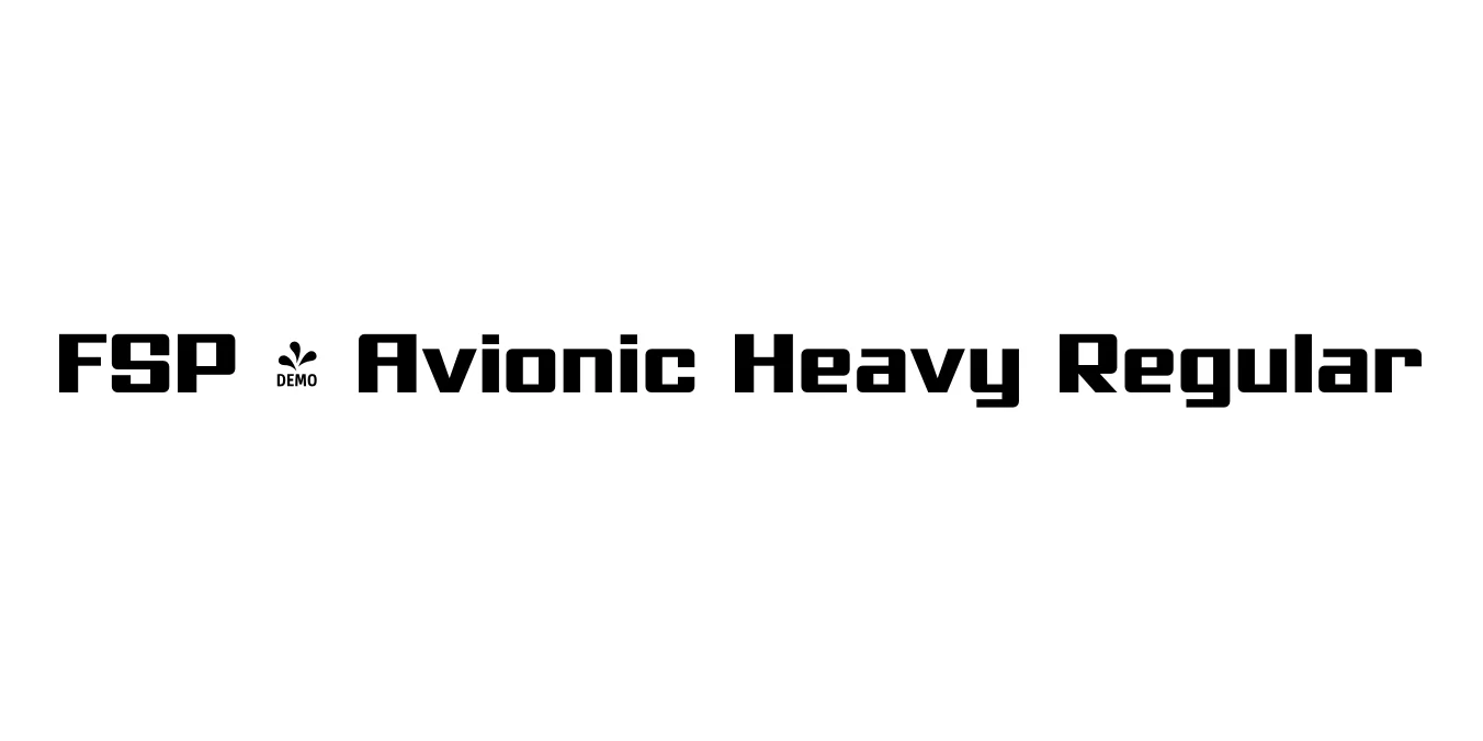 FSP - Avionic Heavy Regular Font Preview