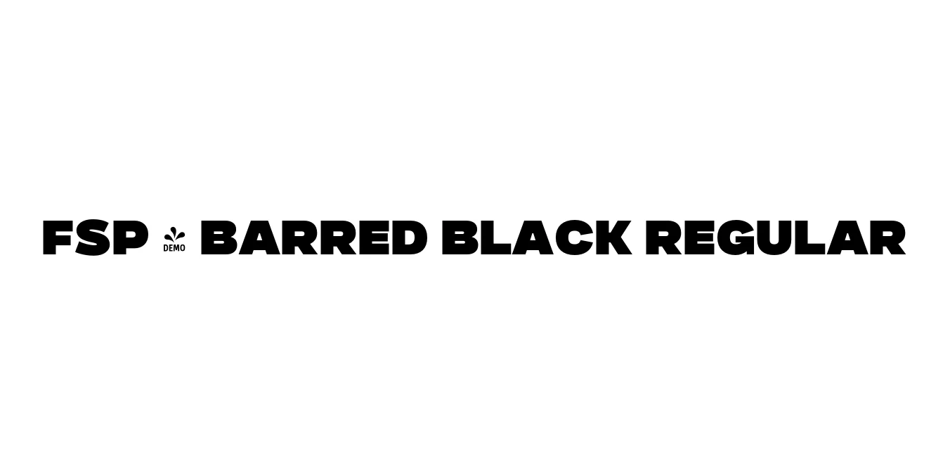 FSP - Barred Black Regular Font Preview