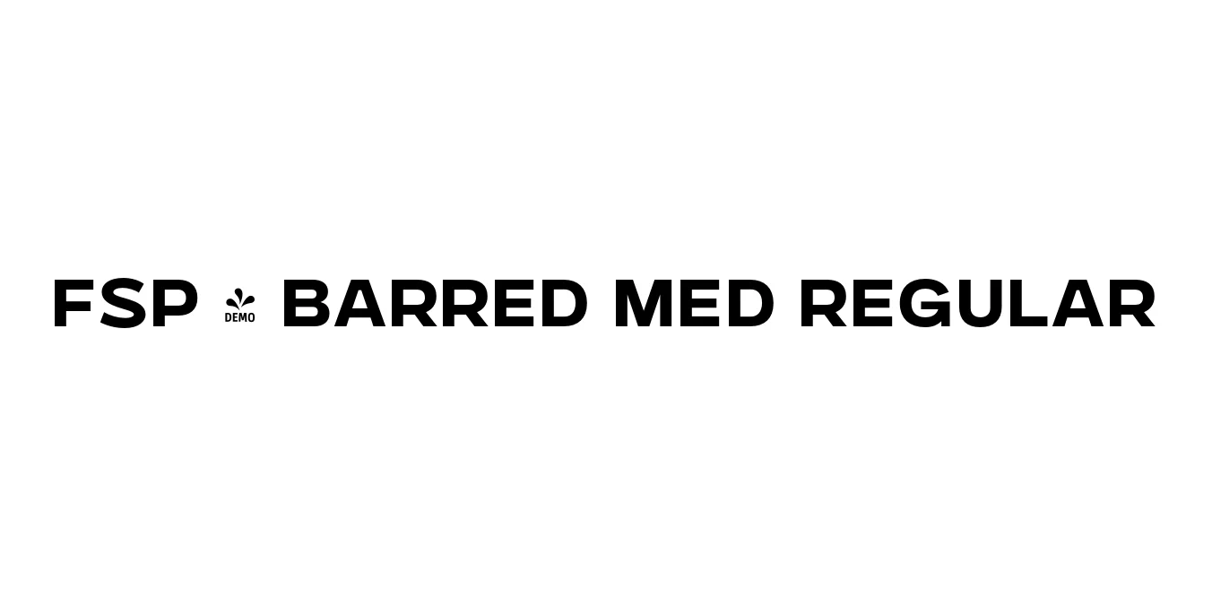 FSP - Barred Med Regular Font Preview
