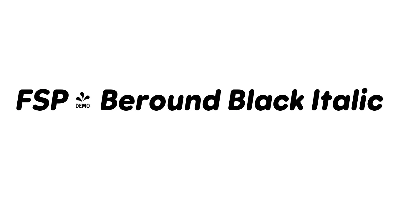 FSP - Beround Black Italic Font Preview