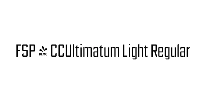 FSP - CCUltimatum Light Regular Font Preview