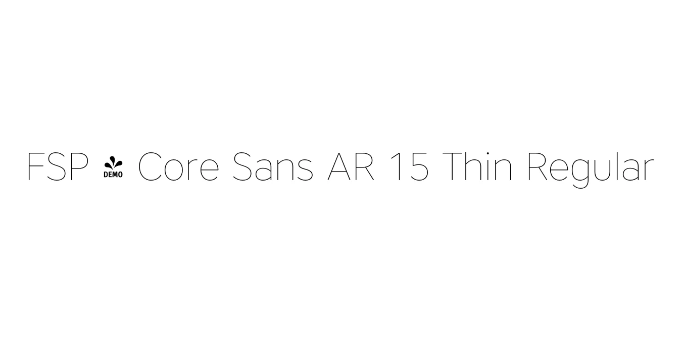 FSP - Core Sans AR 15 Thin Regular Font Preview