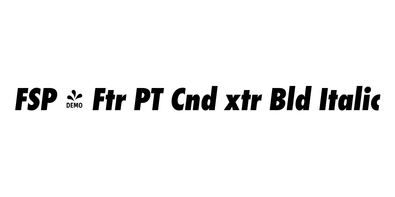 FSP - Ftr PT Cnd xtr Bld Italic Font Preview
