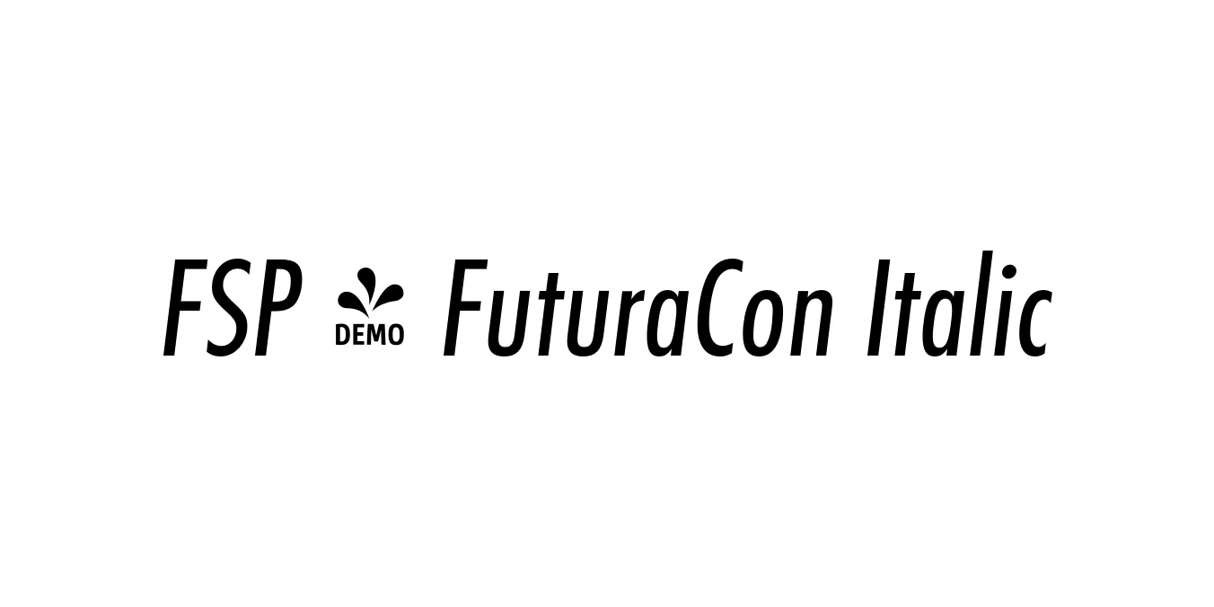 FSP - FuturaCon Italic Font Preview