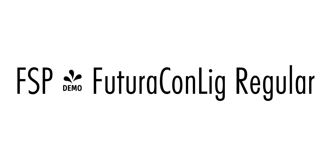 FSP - FuturaConLig Regular Font Preview