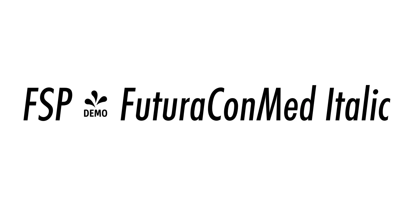 FSP - FuturaConMed Italic Font Preview