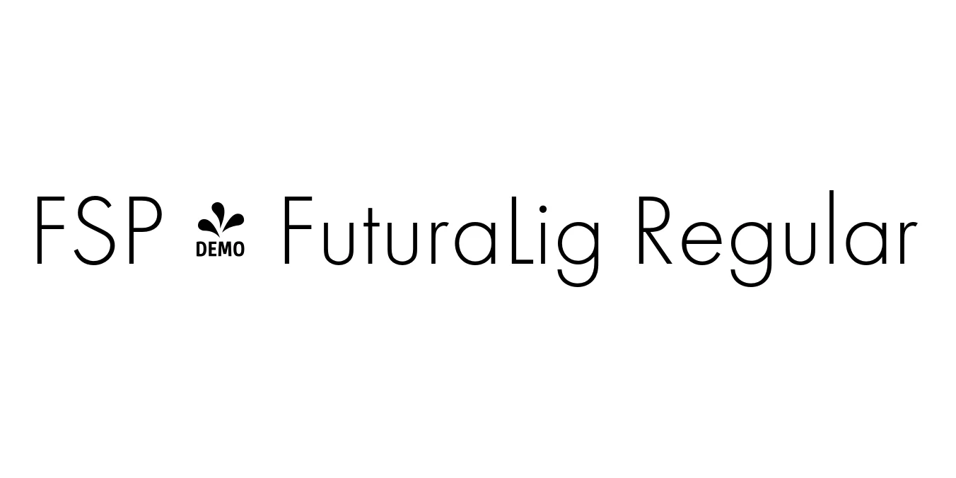FSP - FuturaLig Regular Font Preview