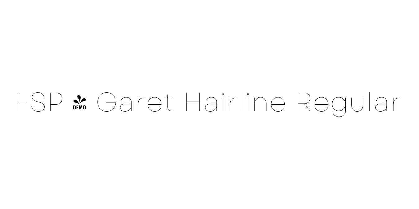 FSP - Garet Hairline Regular Font Preview