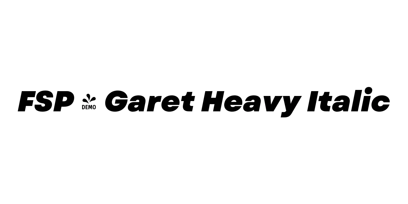 FSP - Garet Heavy Italic Font Preview
