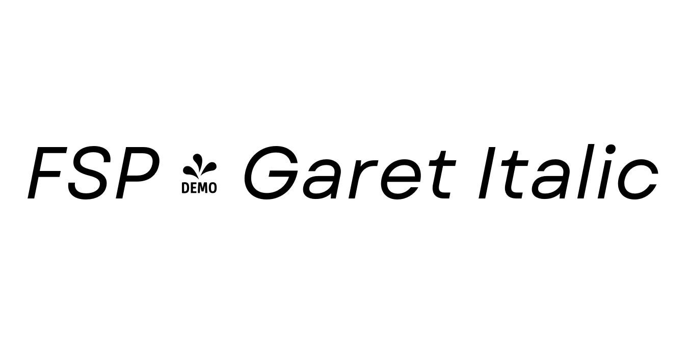 FSP - Garet Italic Font Preview