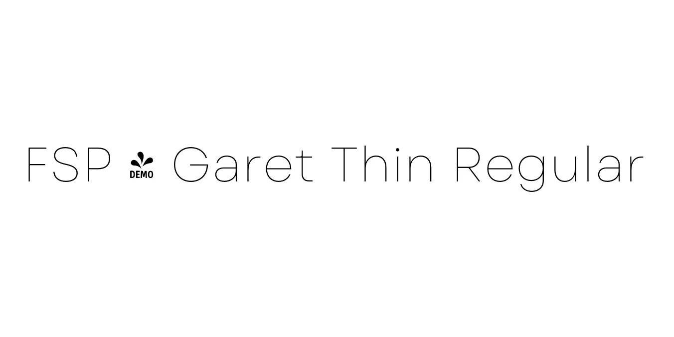 FSP - Garet Thin Regular Font Preview