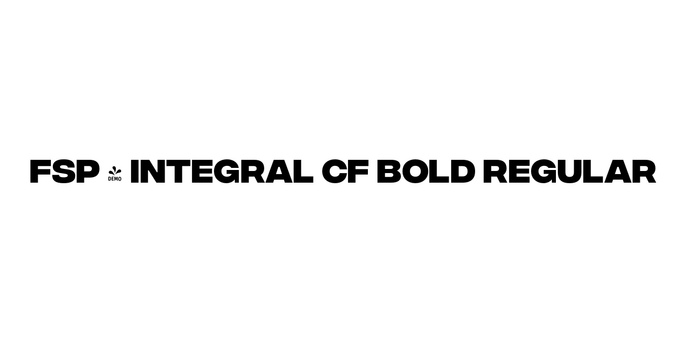 FSP - Integral CF Bold Regular Font Preview