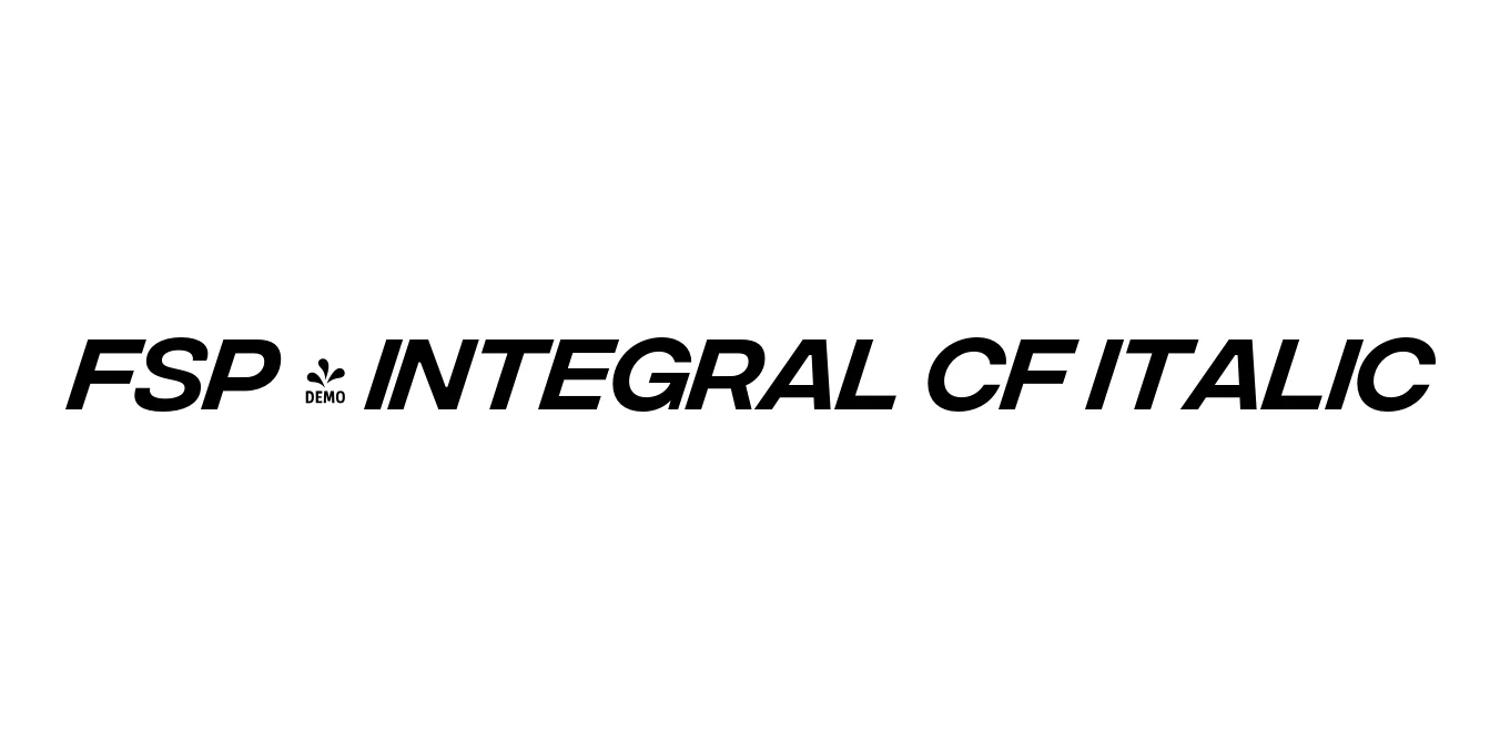 FSP - Integral CF Italic Font Preview