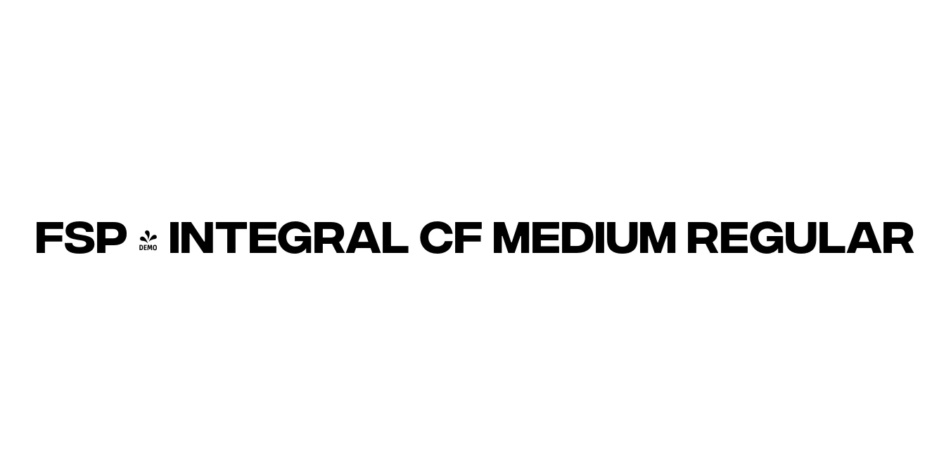FSP - Integral CF Medium Regular Font Preview