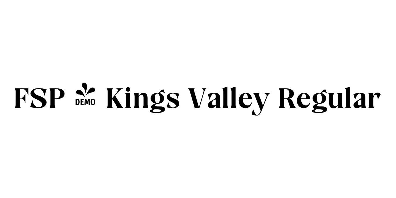 FSP - Kings Valley Regular Font Preview