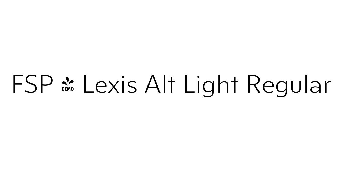 FSP - Lexis Alt Light Regular Font Preview
