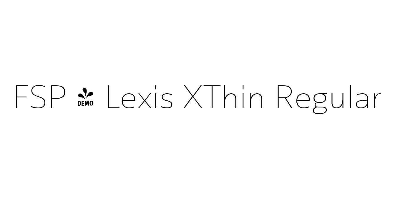 FSP - Lexis XThin Regular Font Preview
