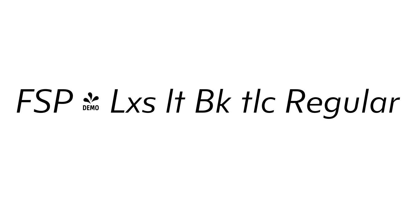 FSP - Lxs lt Bk tlc Regular Font Preview
