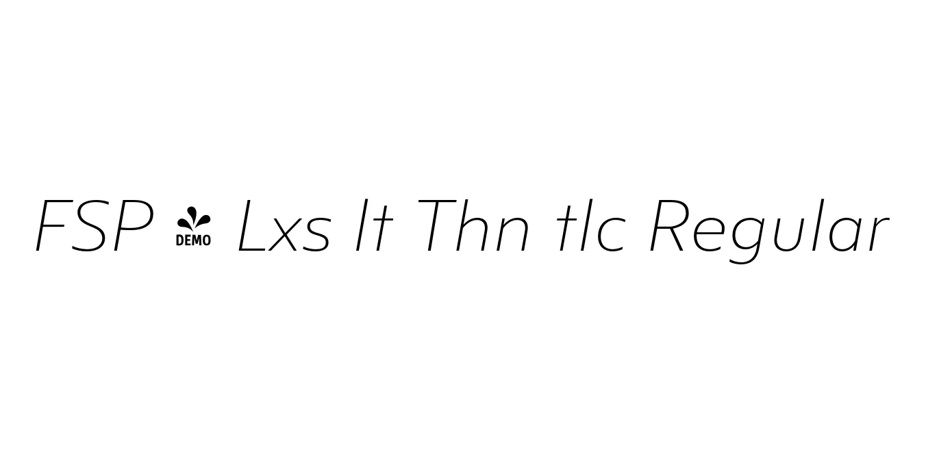 FSP - Lxs lt Thn tlc Regular Font Preview