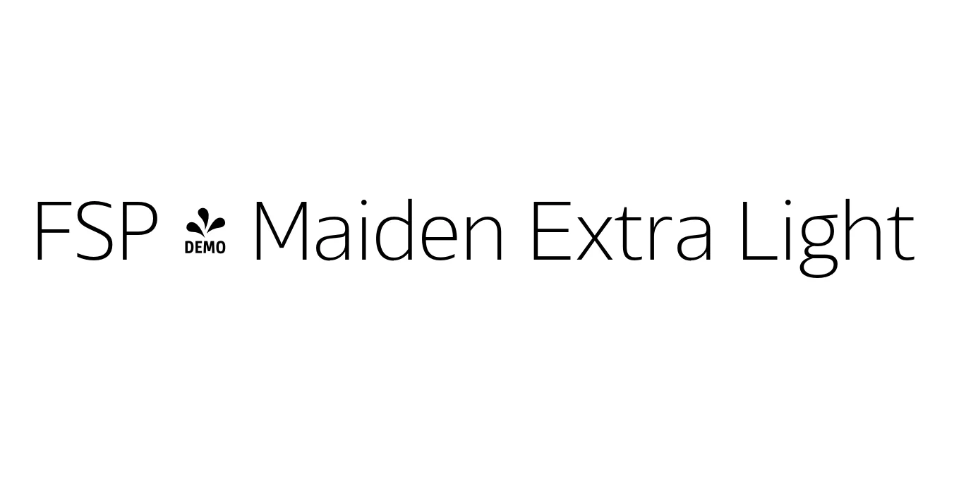 FSP - Maiden Extra Light Font Preview