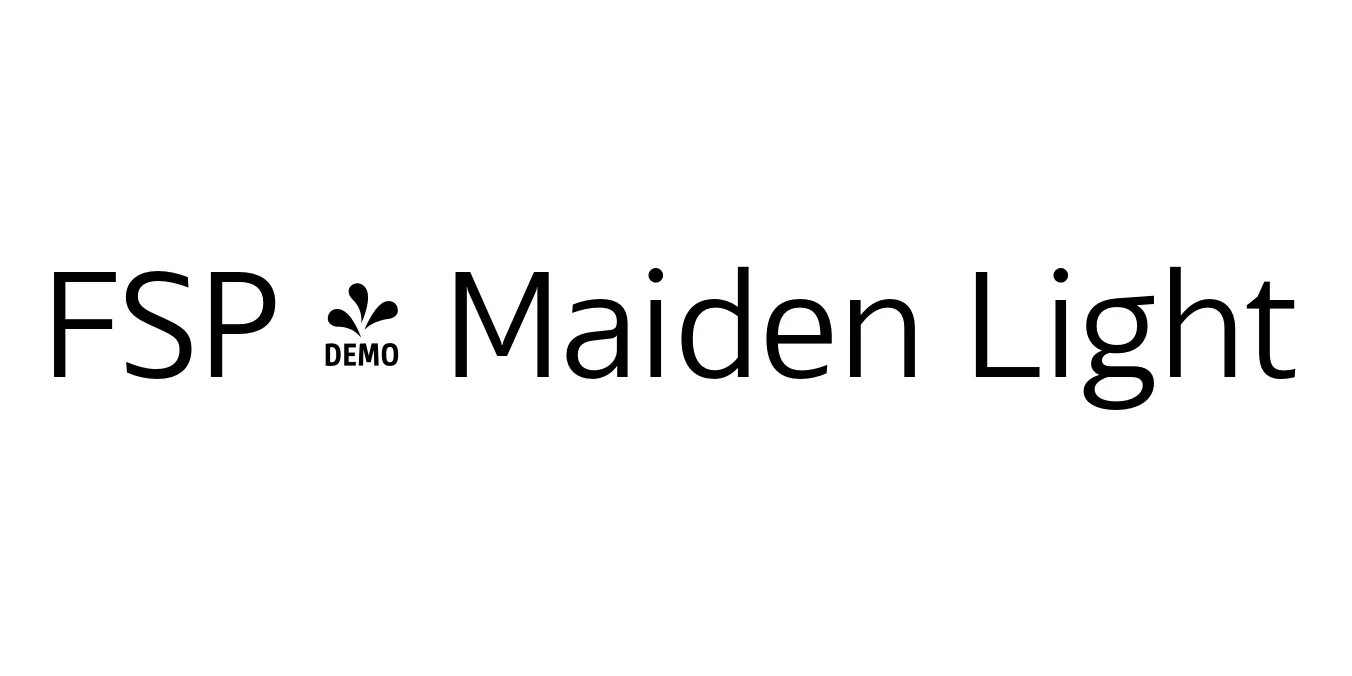 FSP - Maiden Light Font Preview