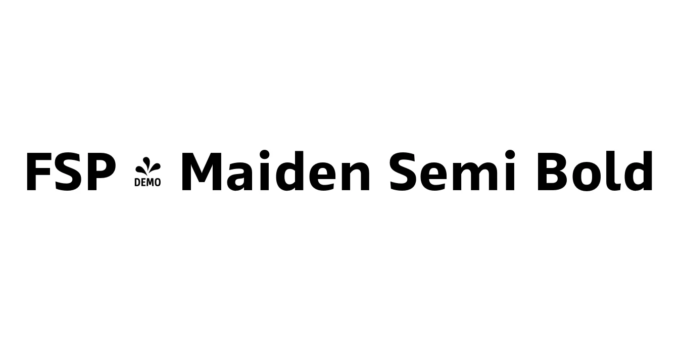 FSP - Maiden Semi Bold Font Preview