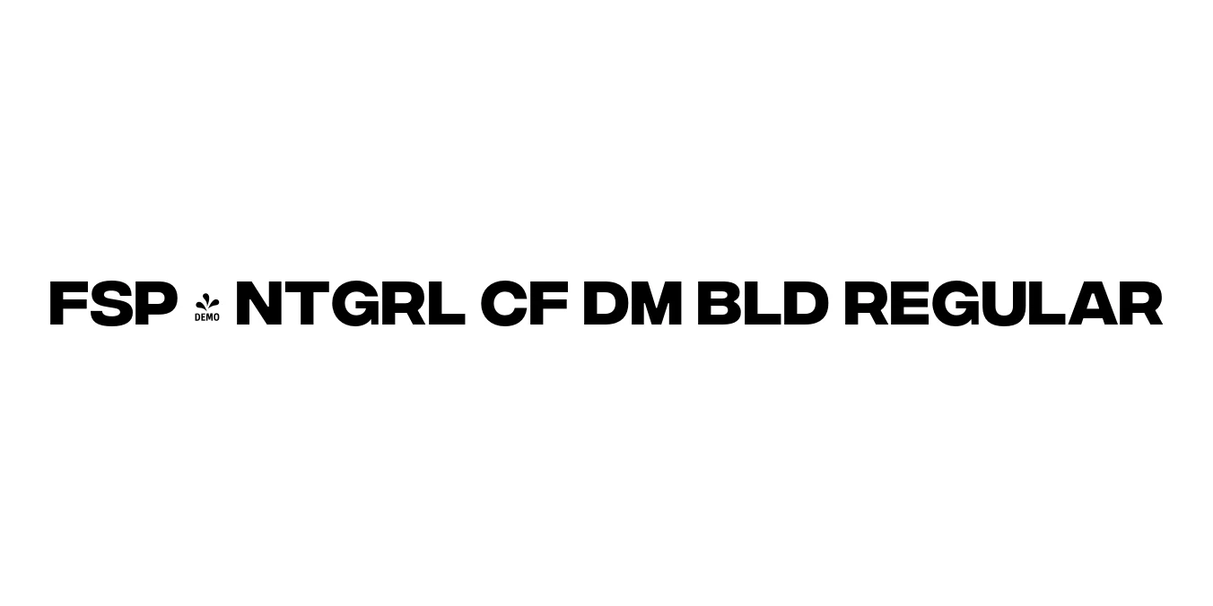 FSP - ntgrl CF Dm Bld Regular Font Preview
