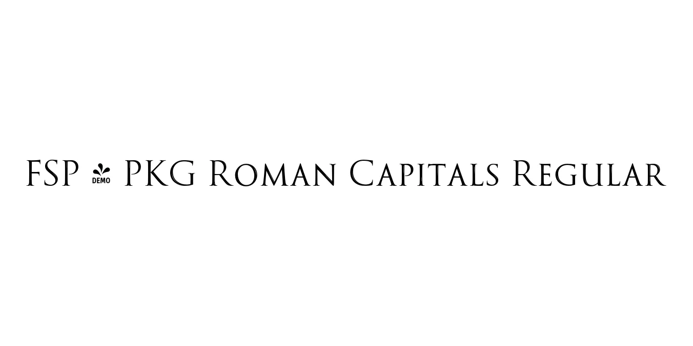 FSP - PKG Roman Capitals Regular Font Preview