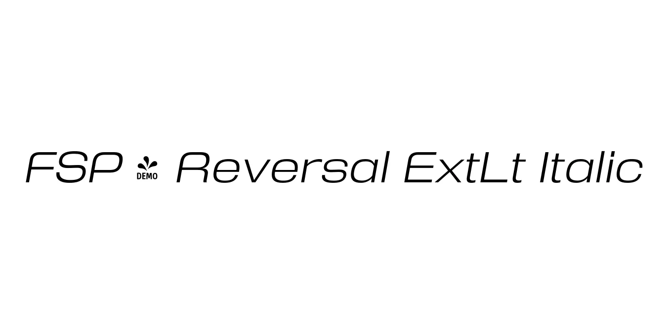 FSP - Reversal ExtLt Italic Font Preview