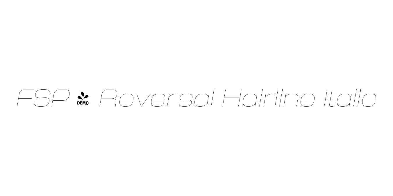 FSP - Reversal Hairline Italic Font Preview