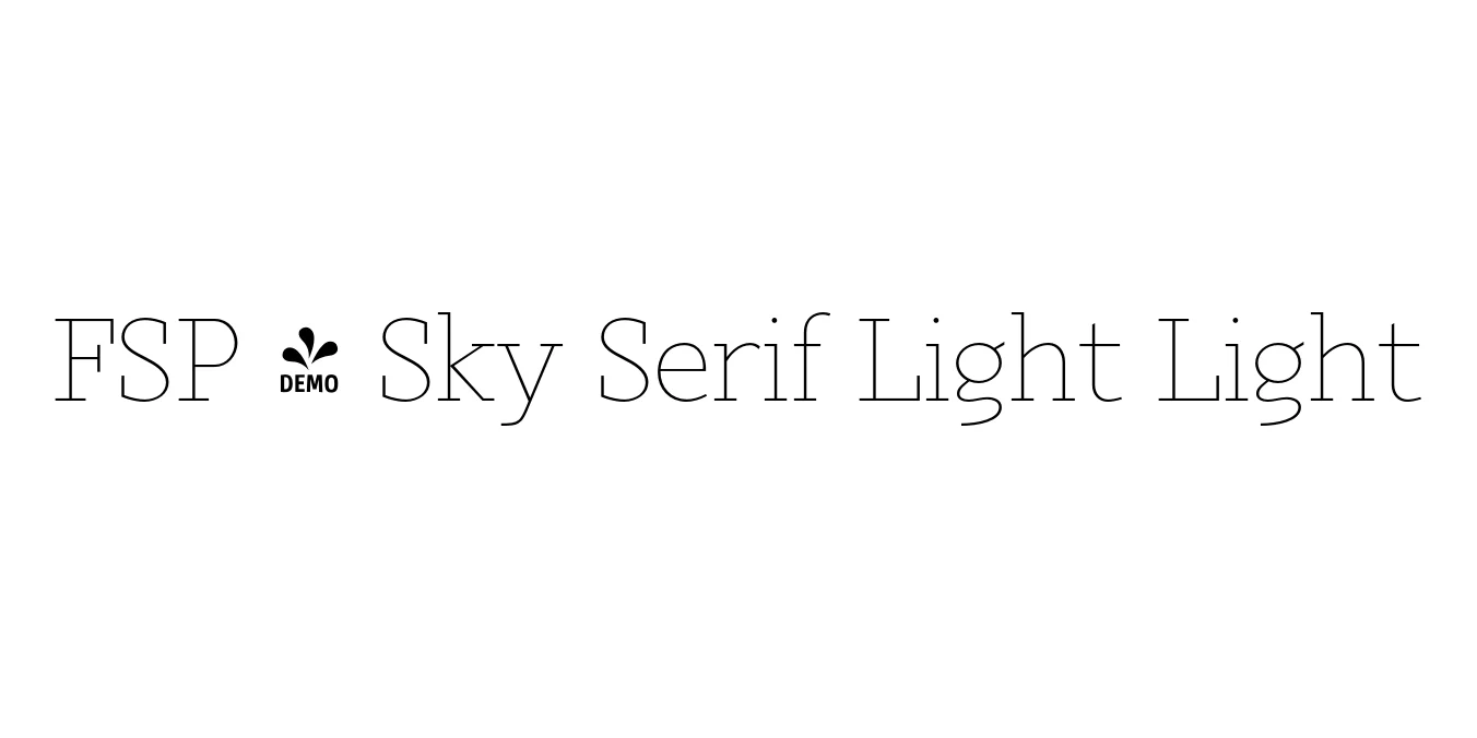 FSP - Sky Serif Light Light Font Preview