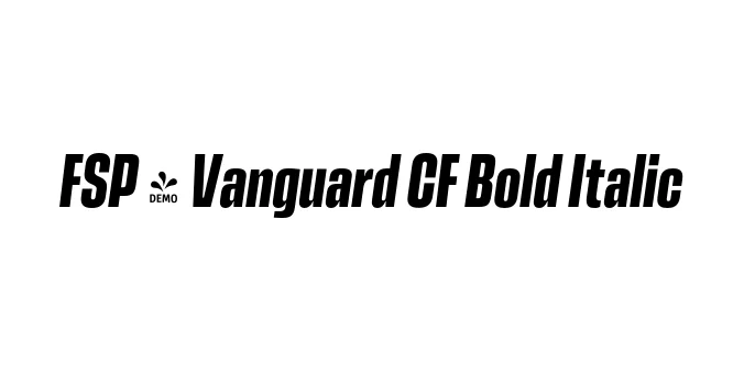FSP - Vanguard CF Bold Italic Font Preview