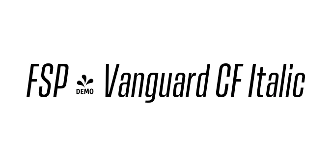 FSP - Vanguard CF Italic Font Preview