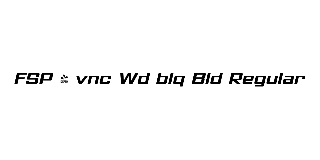 FSP - vnc Wd blq Bld Regular Font Preview