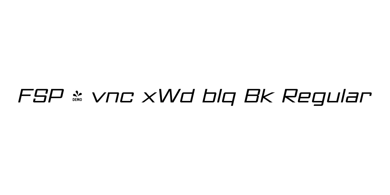 FSP - vnc xWd blq Bk Regular Font Preview