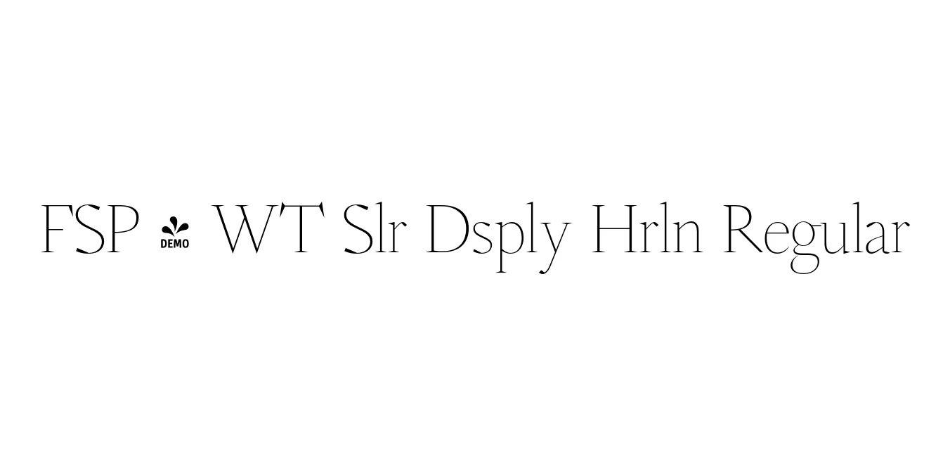 FSP - WT Slr Dsply Hrln Regular Font Preview